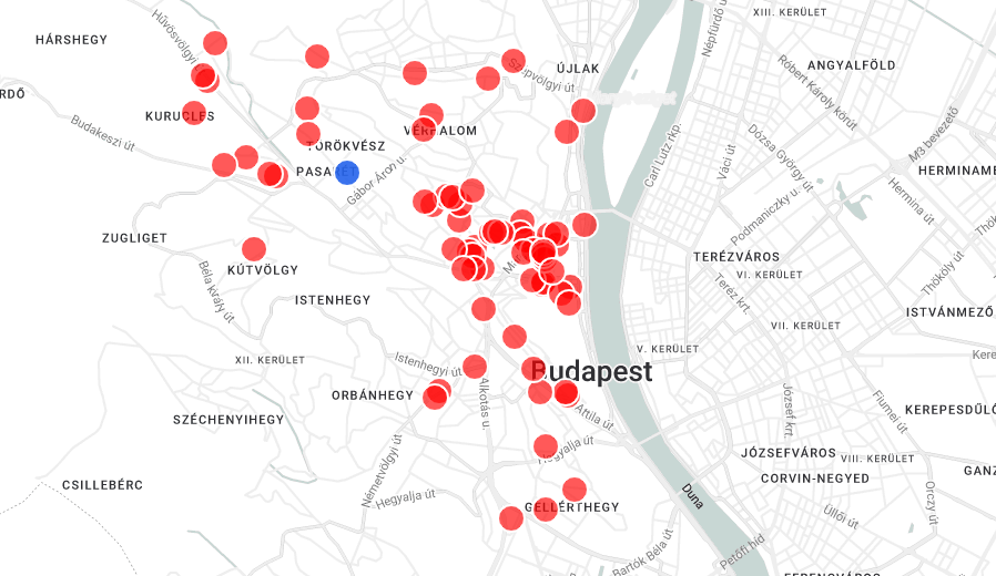 Társasház Buda referenciák térképe